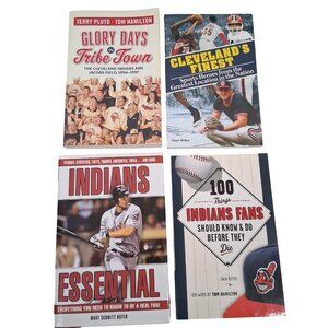 Cleveland Indians Browns Sports Book Lot 4 Mixed Ohio Baseball Football Sports
